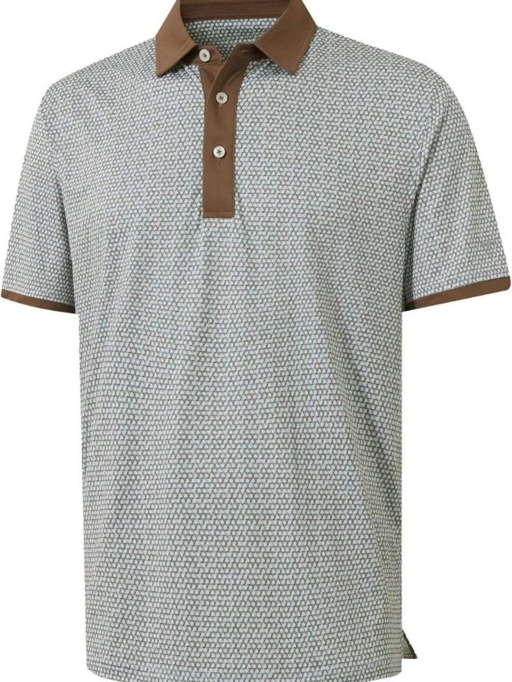 Lightweight Men's Golf Polo Shirt - Dry Fit, Short Sleeve, Contrast Collar